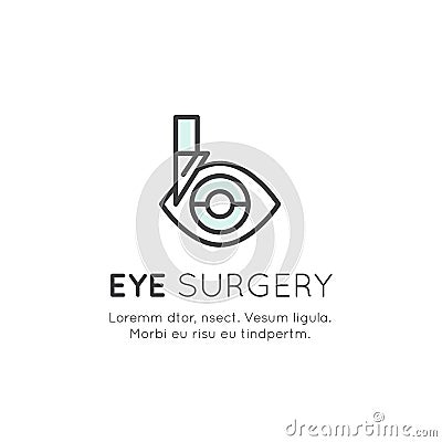 Logo of Eye Surgery, Diagnostic Treatment Professional Lab or Clinic Stock Photo