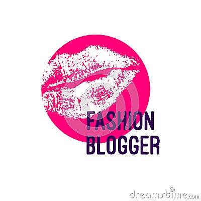 Logo fashion blogger Vector Illustration