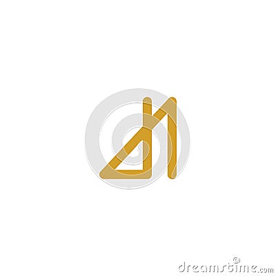 Elegant letters DA AD Logo design vector Vector Illustration