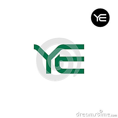 Letter YE Monogram Logo Design Vector Illustration