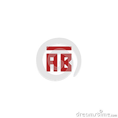 Letters TAB ABT Square Logo Design Vector Illustration