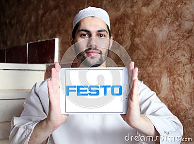 Festo electronics company logo Editorial Stock Photo
