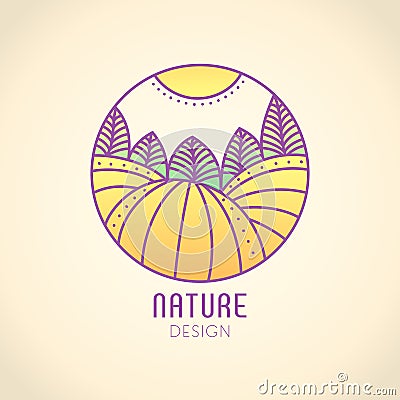 Logo fields texture Vector Illustration