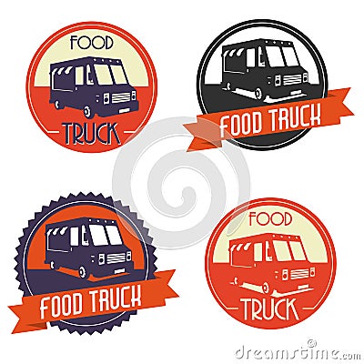 Logo food truck Vector Illustration