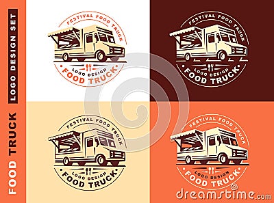 Logo of food truck Vector Illustration