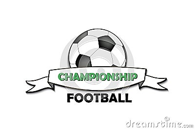 Logo football championship Vector Illustration