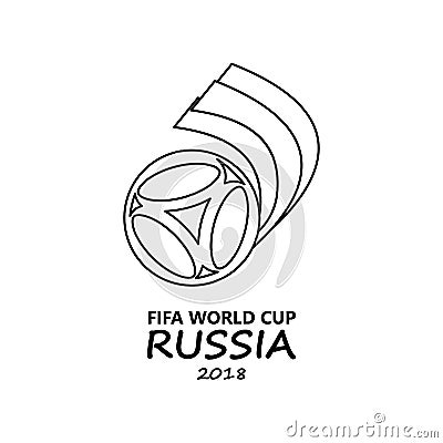 logo of the Football World Cup Russia icon. Element of soccer world cup 2018 for mobile concept and web apps. Thin line logo of th Editorial Stock Photo