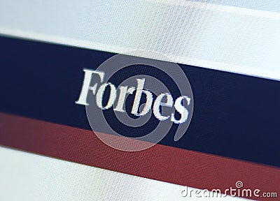 Forbes magazine logo Editorial Stock Photo