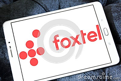 Foxtel television company logo Editorial Stock Photo