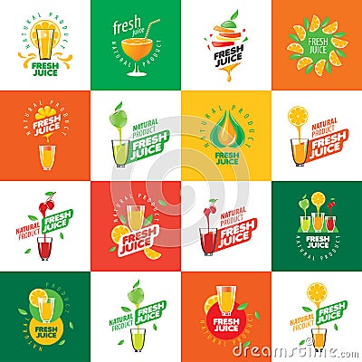 Logo of fresh juice Vector Illustration