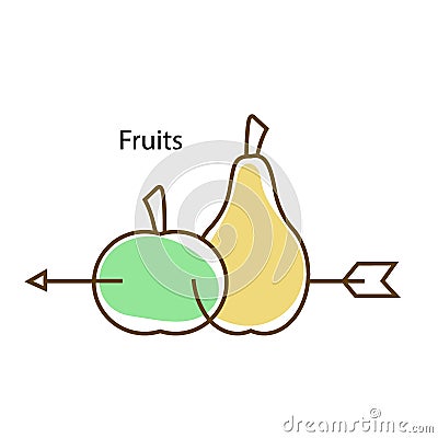 Logo fruits Vector Illustration