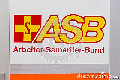 Logo from german aid agency ASB Editorial Stock Photo