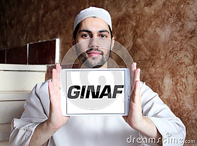 GINAF truck manufacturer logo Editorial Stock Photo