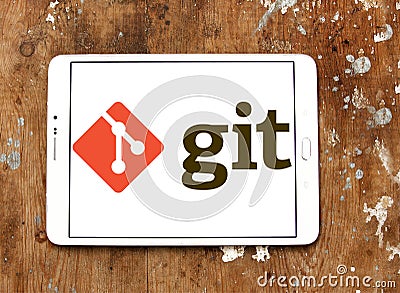 Git software logo Editorial Stock Photo