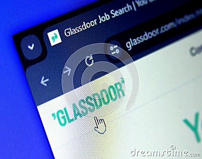 Glassdoor job employment website Editorial Stock Photo