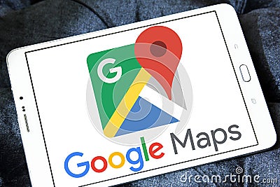 Google Maps logo Editorial Stock Photo