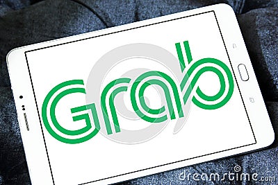 Grab technology company logo Editorial Stock Photo