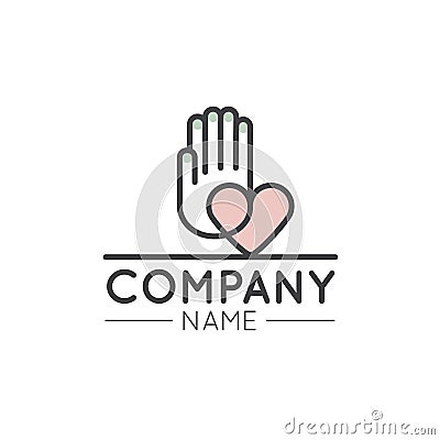 Logo Graphic Element for Nonprofit Organizations and Donation Centre Stock Photo