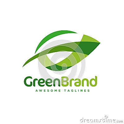 Logo of green leaf ecology nature element vector icon Vector Illustration