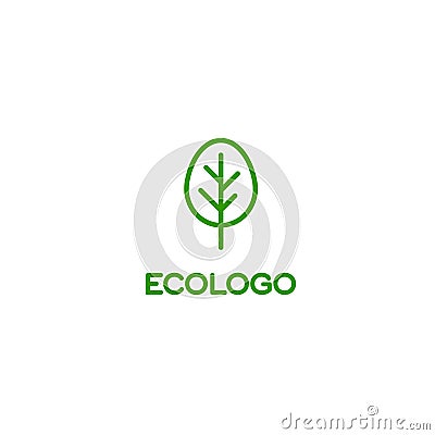 Logo green tree, ecology, health symbol, environmentally friendly product, symbol of quality Vector Illustration
