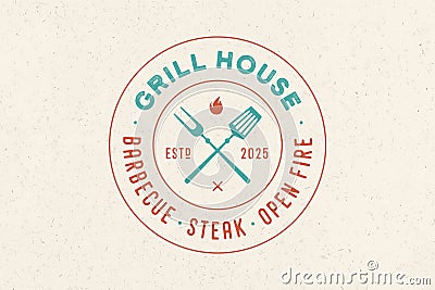 Logo for Grill House restaurant Vector Illustration