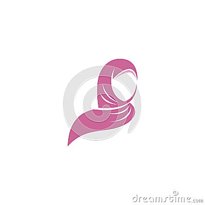 Hijab store logo, Muslim Arabic Vector Illustration