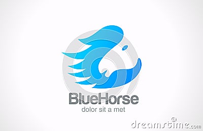 Logo Horse silhouette abstract vector Creative des Vector Illustration