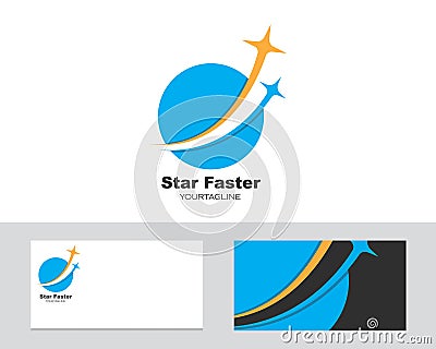logo,icon company card fast star vector illustration Vector Illustration