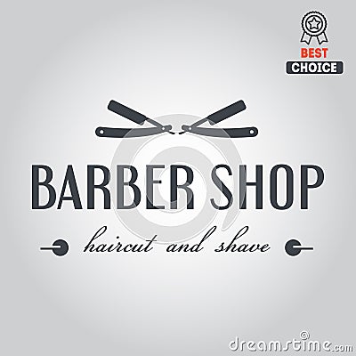 Logo, icon or logotype for barbershop Vector Illustration