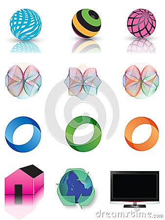 Logo icon set Stock Photo