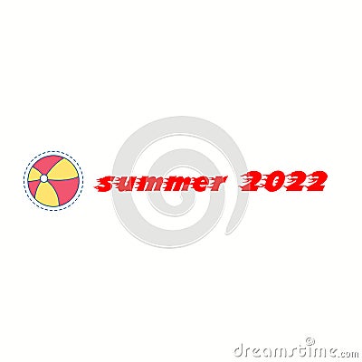 logo icon summer 2022 on white background Stock Photo