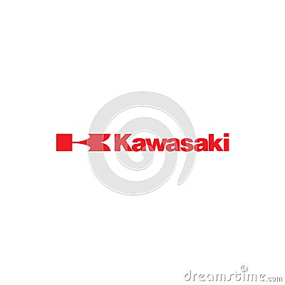 Kawasaki logo editorial illustrative on white background Editorial Stock Photo