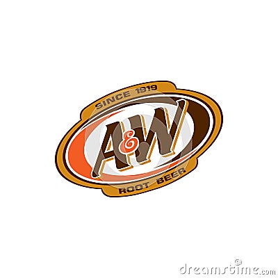 AW logo editorial illustrative on white background Editorial Stock Photo