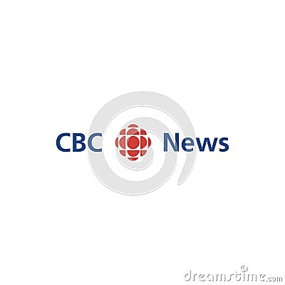 Cbc news logo editorial illustrative on white background Editorial Stock Photo