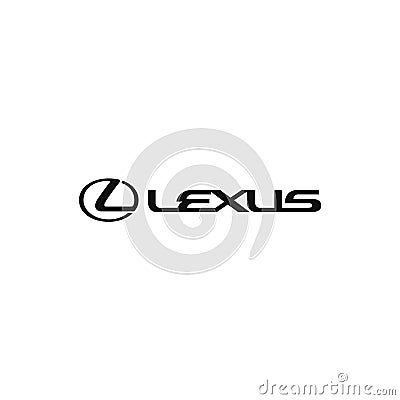 Lexus logo editorial illustrative on white background Editorial Stock Photo