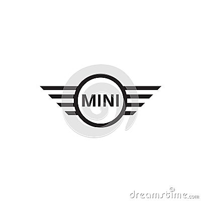 MINI logo editorial illustrative on white background Editorial Stock Photo