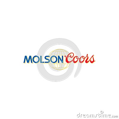 Molson Coors logo editorial illustrative on white background Editorial Stock Photo