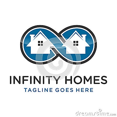 Logo infinity homes Vector Illustration