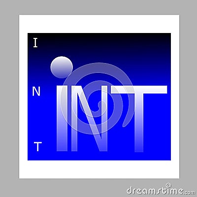 Logo Int-Internet, against the backdrop of the earth. Vector Illustration