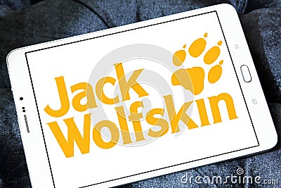 Jack Wolfskin clothing brand logo Editorial Stock Photo