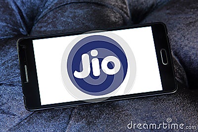 Jio , Reliance Jio Infocomm Limited logo Editorial Stock Photo