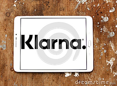 Klarna payment services company logo Editorial Stock Photo