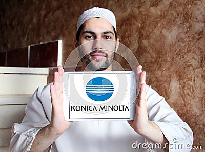 Konica Minolta technology company logo Editorial Stock Photo