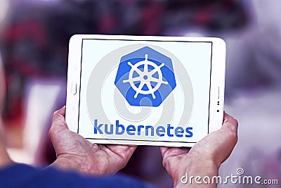 Kubernetes platform logo Editorial Stock Photo