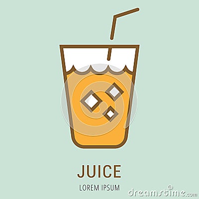 Vector Simple Logo Template Juice Stock Photo