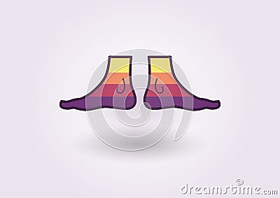 Logo Legs, colorful feet Vector Illustration