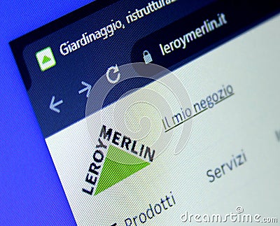 Leroy Merlin retailer logo Editorial Stock Photo