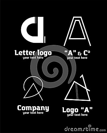 Logo letter `A` set Vector Illustration