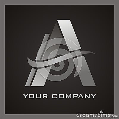 Letter A Logo Set Stock Photo