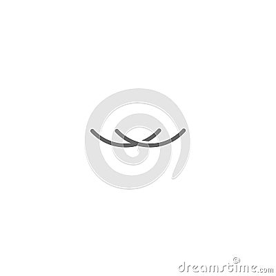 Logo line w abstract with grey color and background white Vector Illustration